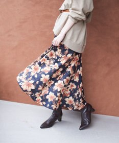 YECCA VECCA フラワー柄マーメイドスカート