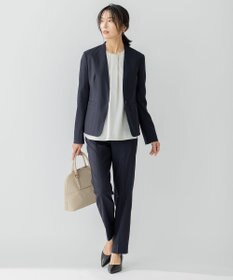 23区 【セットアップ対応/洗える】アイアスマットストレッチ テーパード パンツ