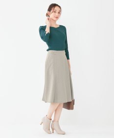 ANY SIS 【洗える】ネックポイントリブ ニット