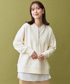 ANY ハーフジップスウェット