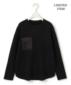 ICB 【WEB限定・洗える】ウールポリエステル クルーネックプルオーバー