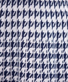 Tiaclasse 【洗える】千鳥柄ニットプリーツワンピース