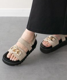 Bridget Birkin 【PARADIS COULEUR】メタルチェーン厚底フットベッドサンダル