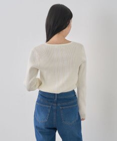 earth music&ecology パール＆ビジュースリーブプルオーバー