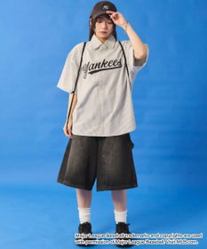 WEGO 【ユニセックス着用ITEM】別注MLBストライプグラフィックシャツ（SS）