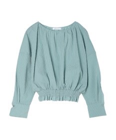 Green Parks 裾シャーリングブラウス