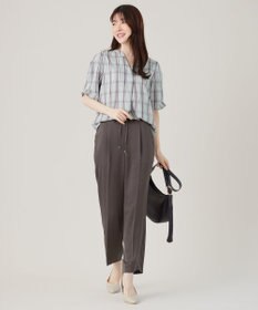 ANY SIS S 【洗える】ピケチェックT ブラウス