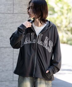 WEGO 【ユニセックス着用ITEM/MLサイズ展開】スラブチェックロゴジップパーカー