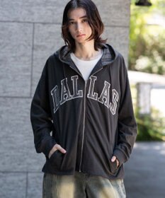 WEGO 【ユニセックス着用ITEM/MLサイズ展開】スラブチェックロゴジップパーカー