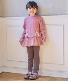 ANY KIDS 表起毛 レースアップ チュニック