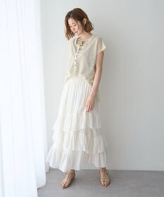 YECCA VECCA アシメラッフルスカート