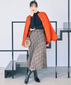 自由区 L 【17号サイズまで展開・SHIHOさん着用】ウールリバーノーカラー コート