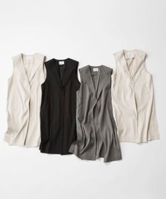 23区 【CLASSY.6月号掲載/洗える】リネンレーヨンストレッチ ジレ