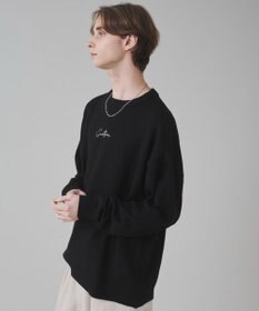 WEGO 【ユニセックス着用ITEM/SMLサイズ展開】アクセ付きワンポイントニットプルオーバー