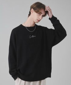 WEGO 【ユニセックス着用ITEM/SMLサイズ展開】アクセ付きワンポイントニットプルオーバー