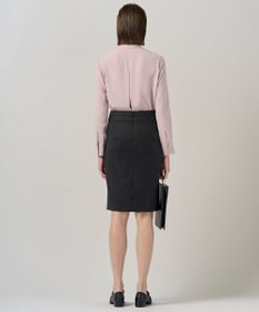 ICB L 【新色追加・WEB限定カラーあり・接触冷感・UVケア・速乾・洗える】BackSatinAmunzen バンドカラーブラウス