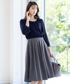 Tiaclasse 【洗える】ブラウスドッキングツイードワンピース