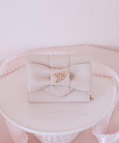 Maison de FLEUR ピンクベルトリボンミニウォレット