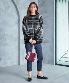 Tiaclasse 【洗える】チェック柄プルオーバーニット