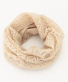 カシミヤ100%】2WAYレーシーニットスヌードマフラー / MOONBAT