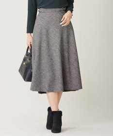 ANY SIS 【洗える】ベルトポイントフレア スカート