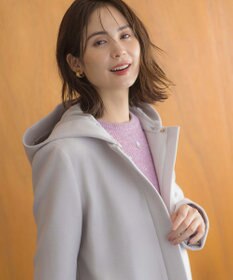 組曲 【WEB限定】ウールモッサ フーデットロングコート