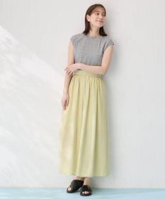 ANY L 【洗濯機可/接触冷感/UVカット】汗ジミ防止テレコノースリーブプルオーバー