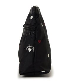 LeSportsac COSMETIC CLUTCH/レッド/ホワイトハートEMB
