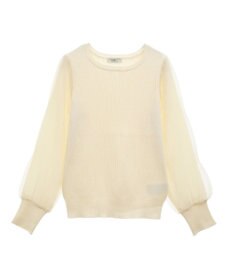 earth music&ecology マジョリカプリーツチュールニットプルオーバー