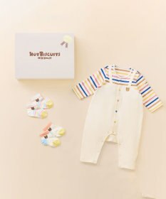 MIKI HOUSE HOT BISCUITS カバーオール＆ローカットソックスギフトセット【BOX付き】