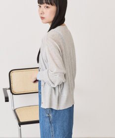 AMERICAN HOLIC シアー配色ニットカーディガン