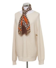 MOONBAT FURLA(フルラ）レオパードウールスカーフ 80×80㎝