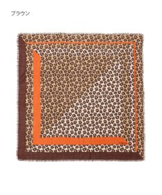 MOONBAT FURLA(フルラ）レオパードウールスカーフ 80×80㎝