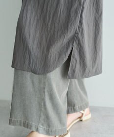 YECCA VECCA シアーMIXドロストデザインシャツワンピース