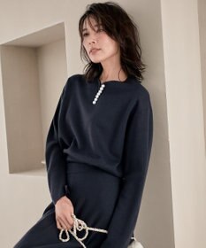 23区 ウールブレンド ラインパール プルオーバー