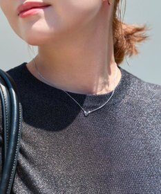 Phoebe 【金属アレルギー対応】スリークハートネックレス　シルバー/サージカルステンレス