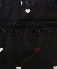 LeSportsac COSMETIC CLUTCH/レッド/ホワイトハートEMB