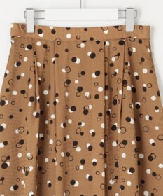 自由区 【セットアップ対応・洗える】ドットプリント スカート