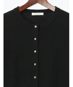 Te chichi メタルスクエア釦クルーネックカーディガン