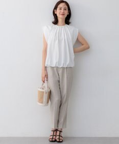 組曲 L 【先行予約】ライトリネンライクテーパード パンツ