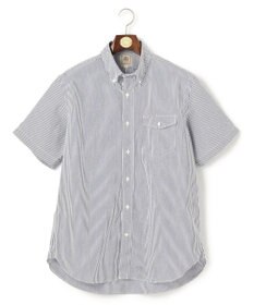 J.PRESS MEN 【クールマックス】サッカーストライプ／マイクロギンガムチェック シャツ/B.D