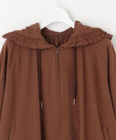 Feroux 【接触冷感・UVカット・吸水速乾】ラッシュガードフリル パーカー