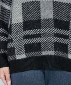 Tiaclasse 【洗える】チェック柄プルオーバーニット