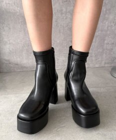 WEGO ストレッチヒールショートブーツ