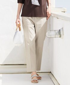 J.PRESS LADIES S 【シワになりにくい】コットンフィッティーシャーク テーパードパンツ