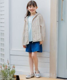 組曲 KIDS 【150-160㎝】 ブルーフラワーデニムキュロット