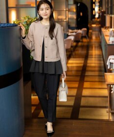 ANY SIS S スムースコンビペプラム カットソー