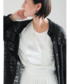 Te chichi 箔プリントロングTシャツ