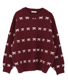 Green Parks ・ｓｗｉｎｇ　ｂｙ　リボンジャカードクルーニット