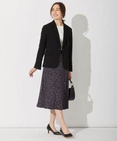 自由区 【洗える】スモールペタルプリント マーメイドスカート